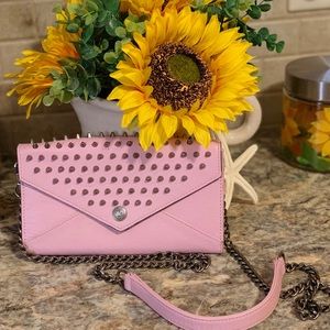 Rebecca Minkoff studded wallet on a chain
